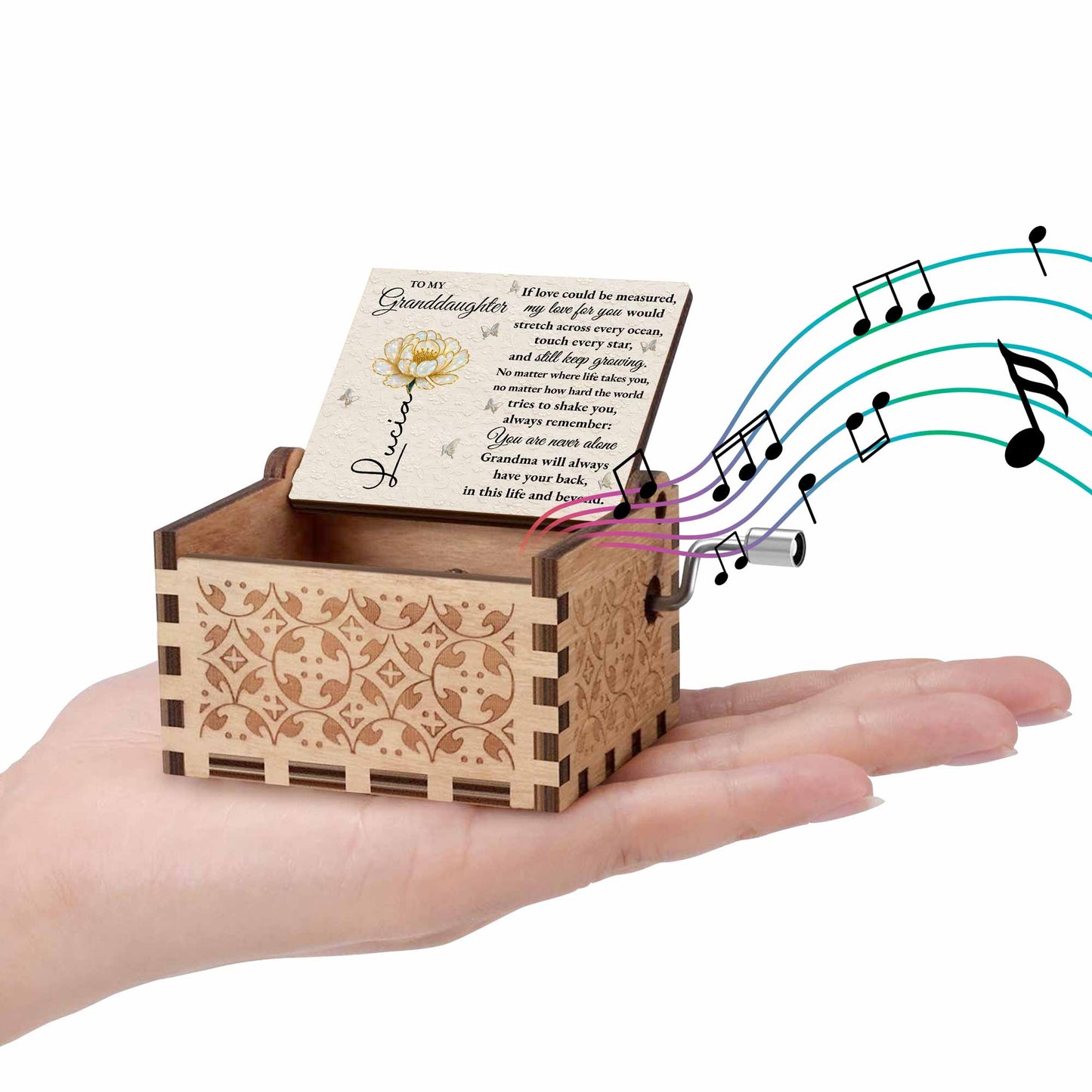 To My Granddaughter, Eternal Love Flower Design