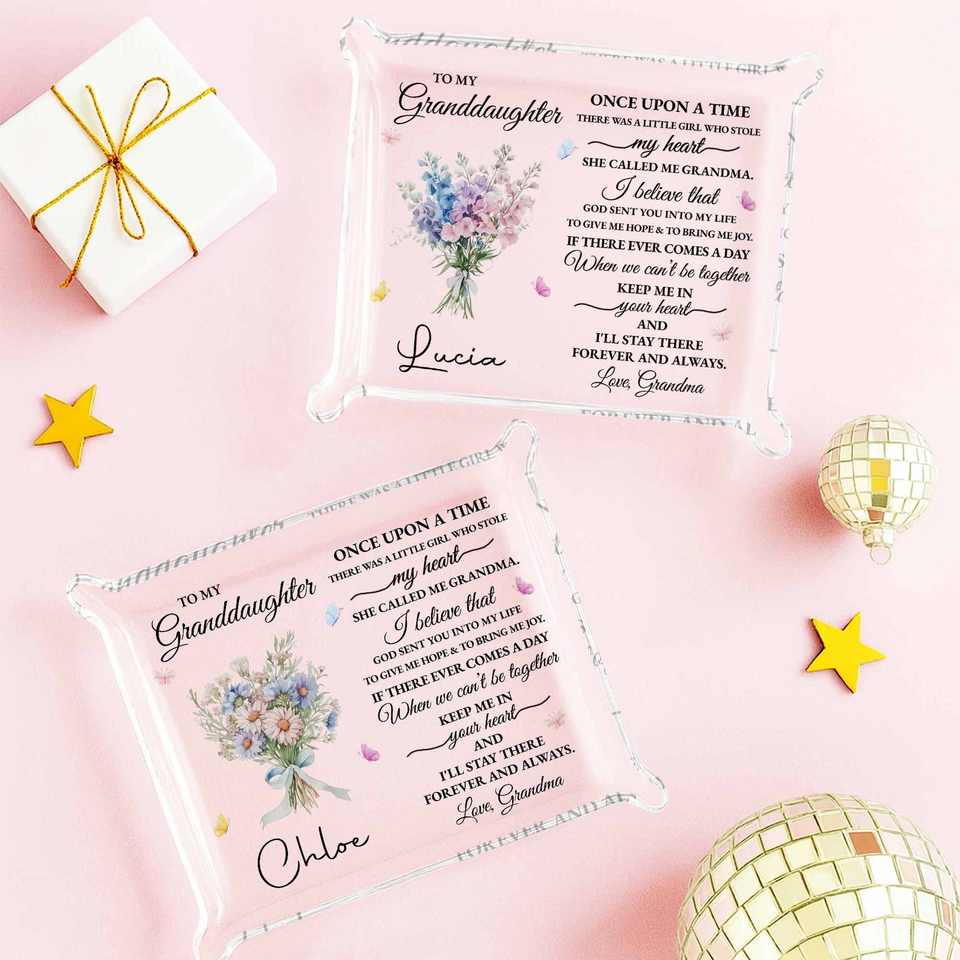 To My Granddaughter, Once Upon A Time, Flowers And Butterflies