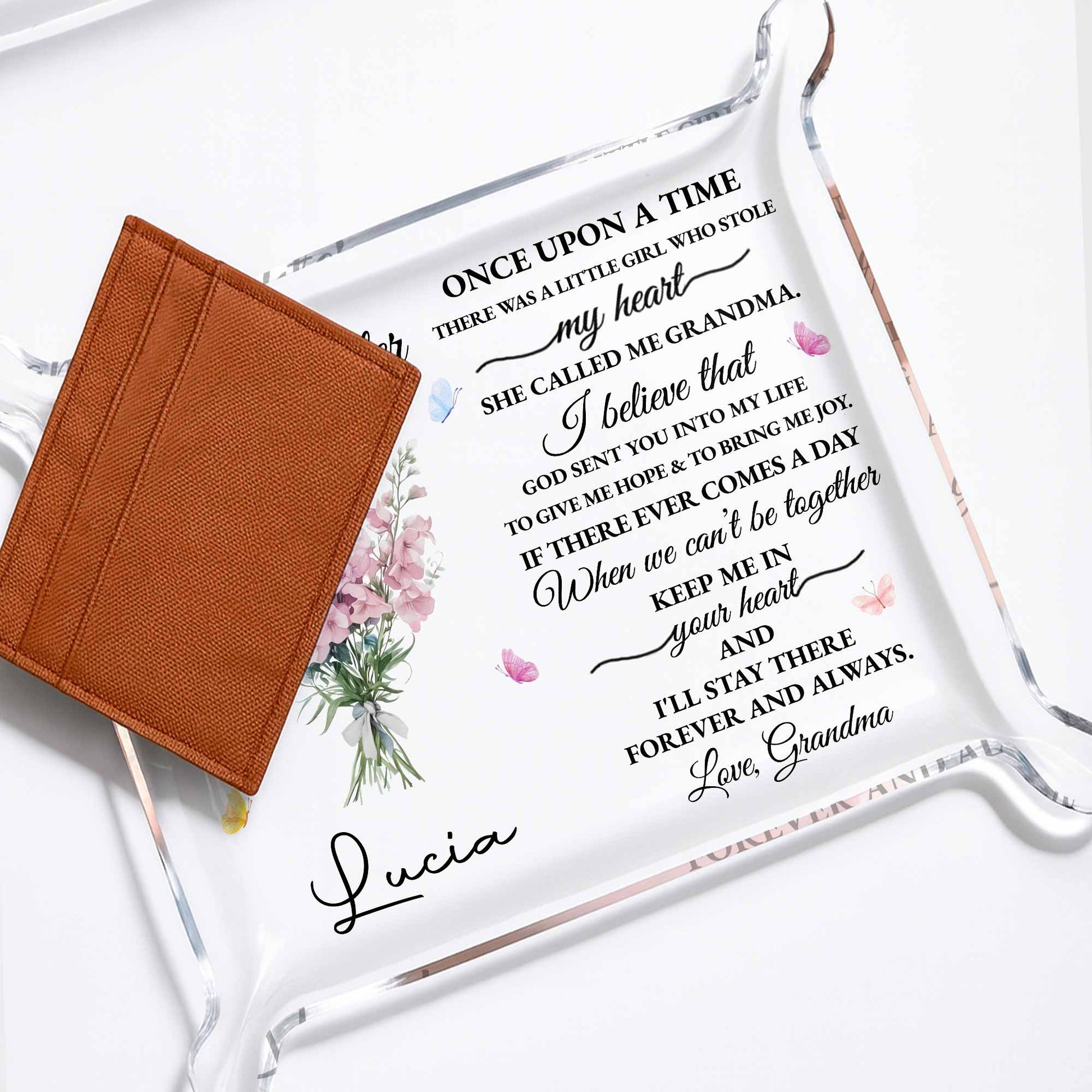 To My Granddaughter, Once Upon A Time, Flowers And Butterflies