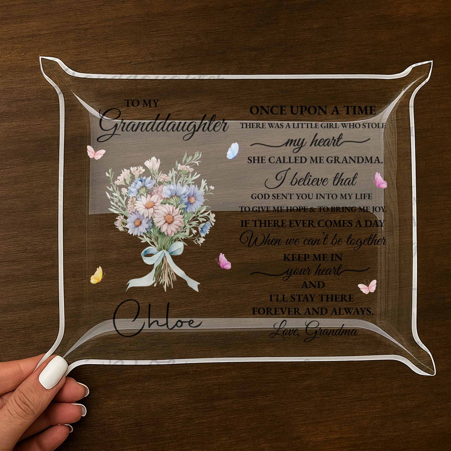 To My Granddaughter, Once Upon A Time, Flowers And Butterflies