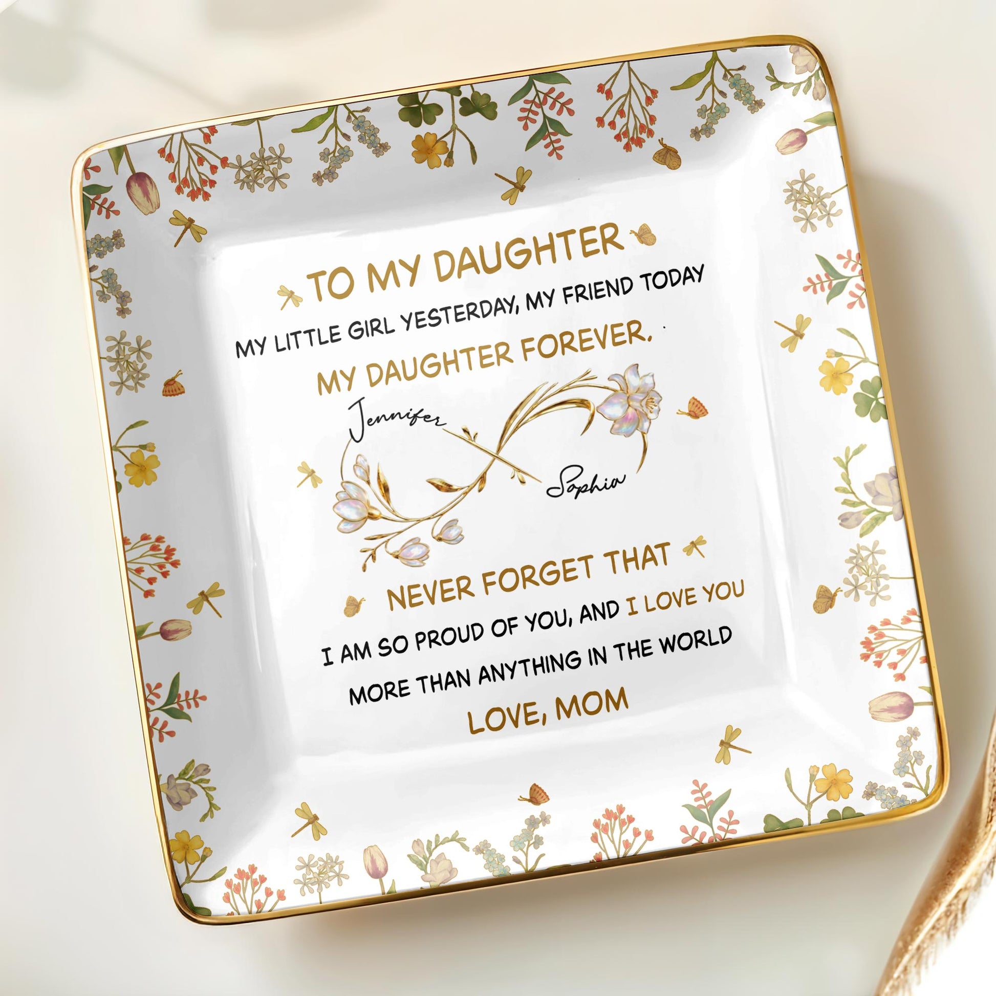 To My Daughter, My Little Girl Yesterday, Flowers Design