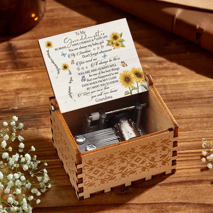 To My Granddaughter My Sunshine With Sunflowers And Butterflies