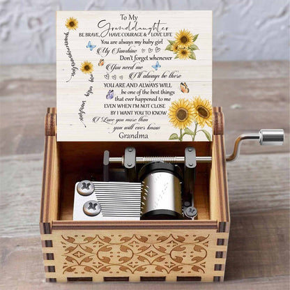To My Granddaughter My Sunshine With Sunflowers And Butterflies