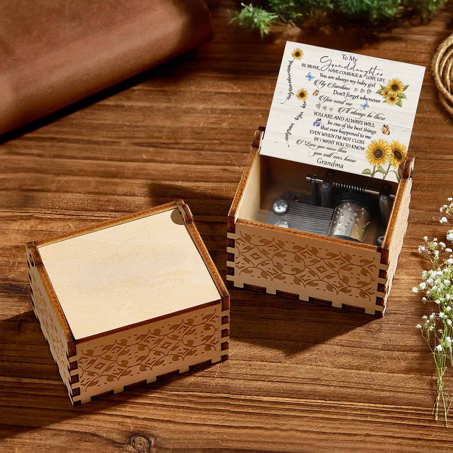 To My Granddaughter My Sunshine With Sunflowers And Butterflies