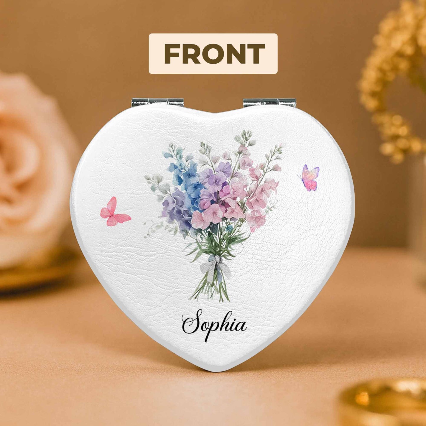 To My Granddaughter, Love Message With Flowers And Butterflies