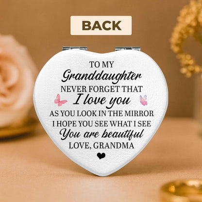 To My Granddaughter, Love Message With Flowers And Butterflies