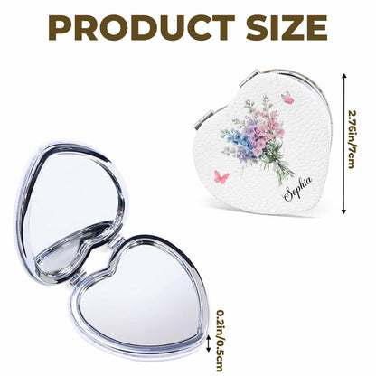 To My Granddaughter, Love Message With Flowers And Butterflies