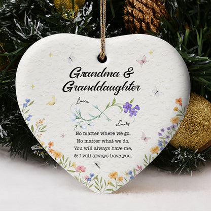 No Matter Where We Go, Flowers Heart Ornament