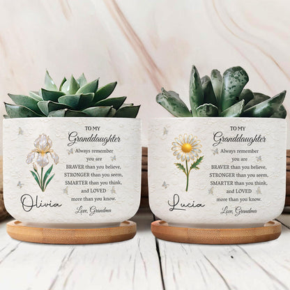 To My Granddaughter, Flowers And Inspirational Message