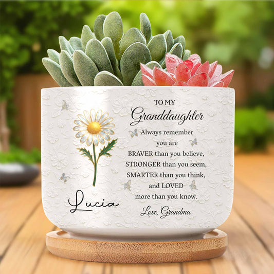 To My Granddaughter, Flowers And Inspirational Message