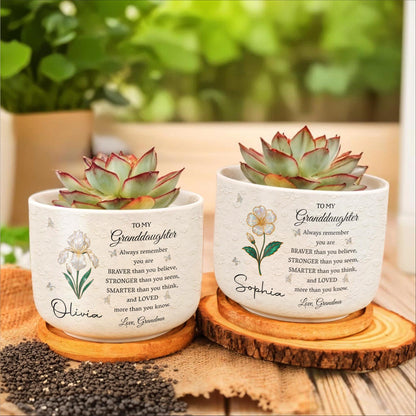 To My Granddaughter, Flowers And Inspirational Message