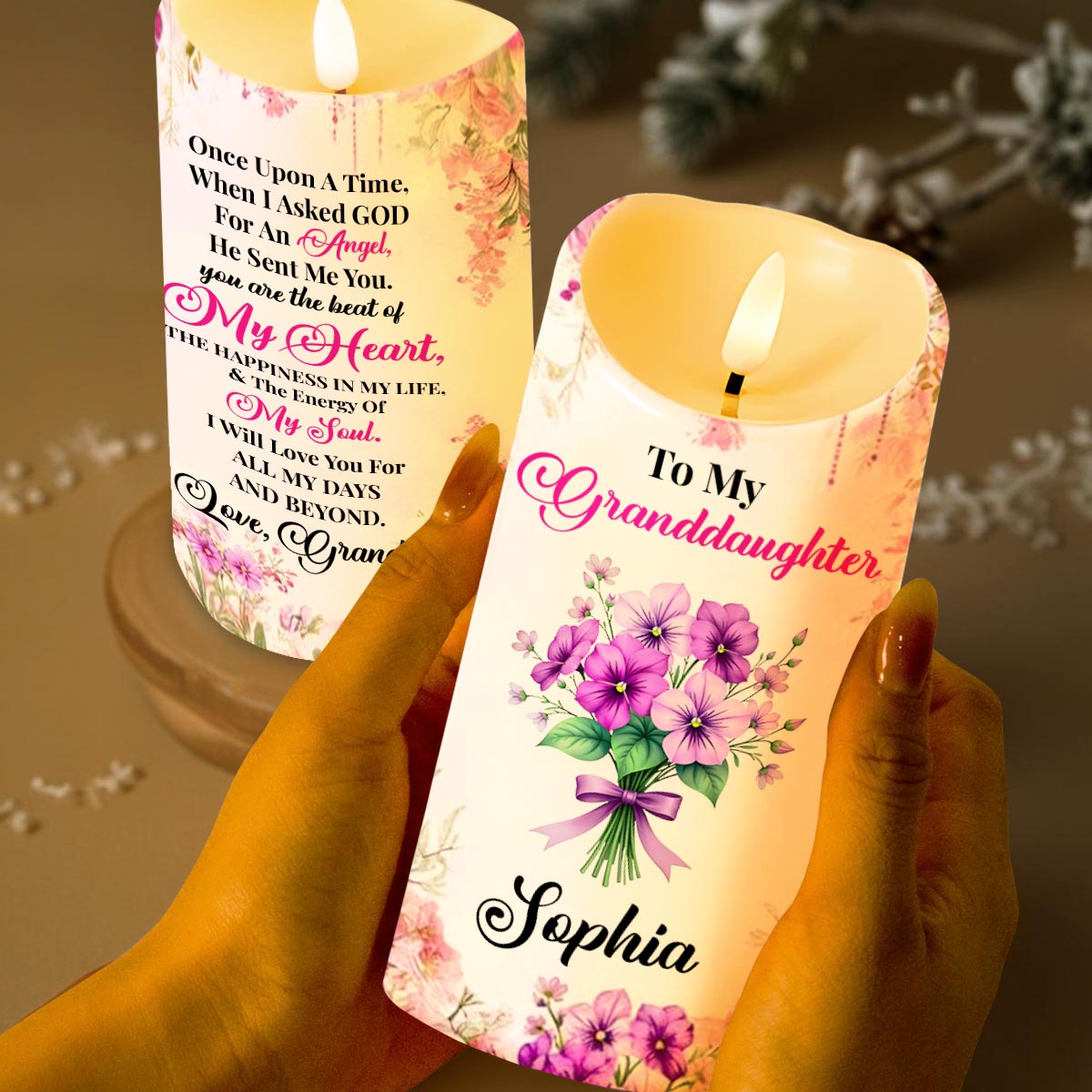 To My Granddaughter, Love And Floral Blessing