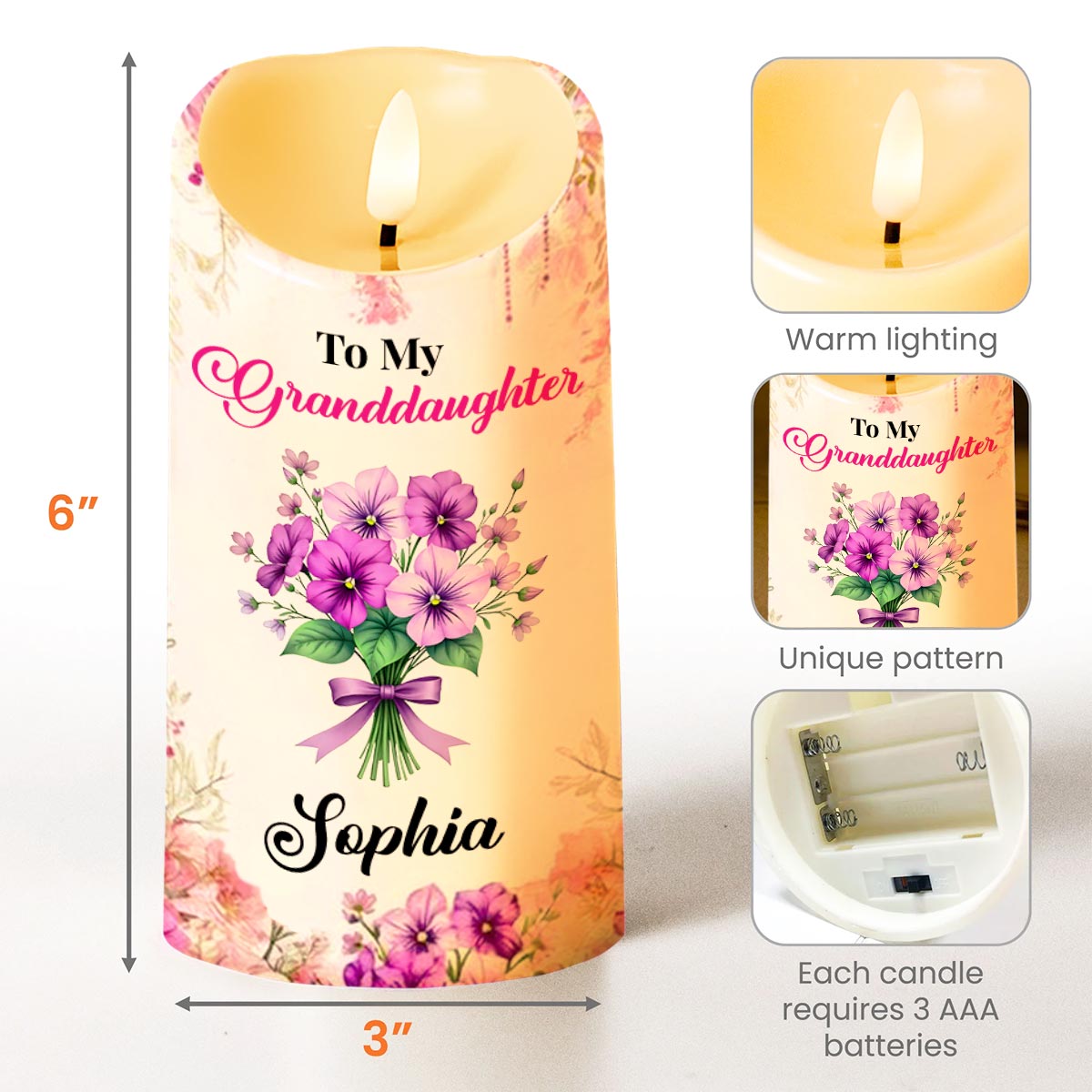 To My Granddaughter, Love And Floral Blessing