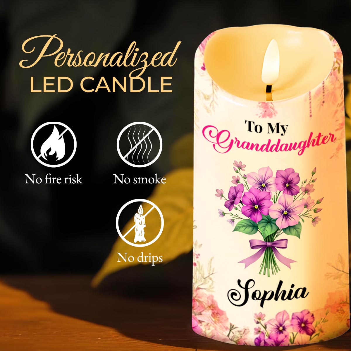 To My Granddaughter, Love And Floral Blessing