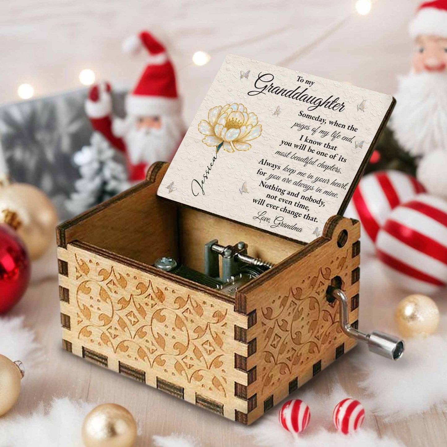 To My Granddaughter, Beautiful Flower And Butterflies