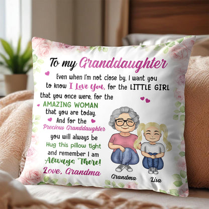 To My Granddaughter, Remember I Am Always There, Flowers, Cartoon Characters