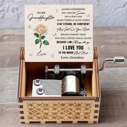 To My Granddaughter Rose And Butterflies Keepsake