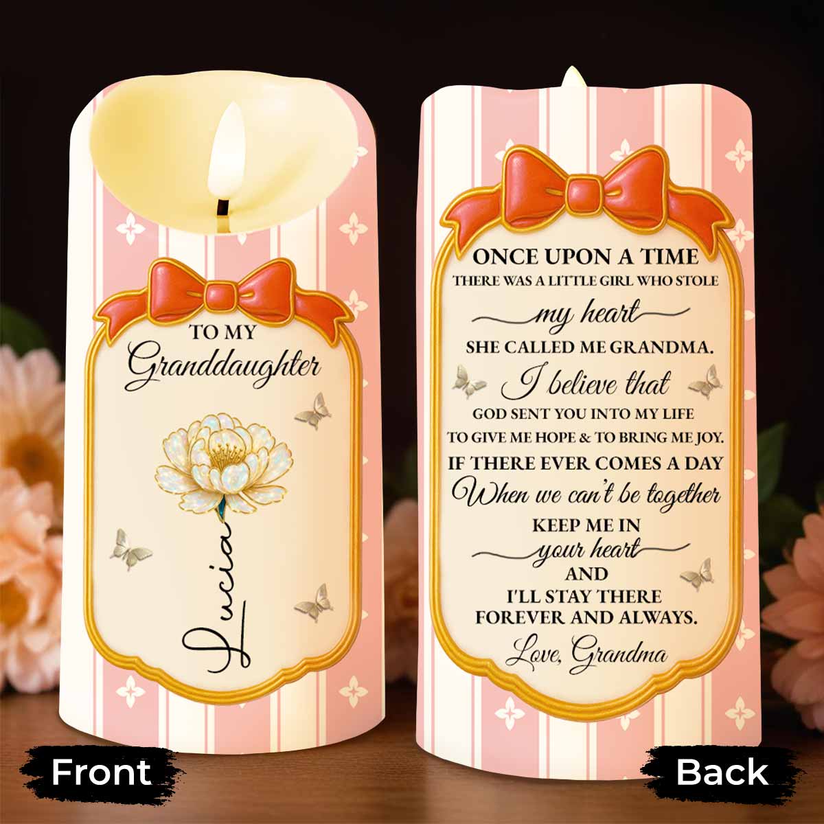 Once Upon A Time Little Girl Stole My Heart, Bow And Flower