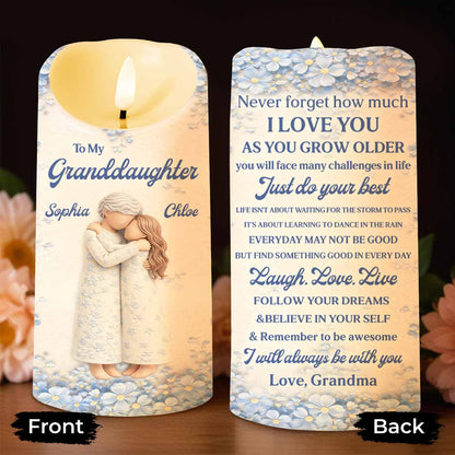 To My Granddaughter, Floral Grandmother And Granddaughter Embrace