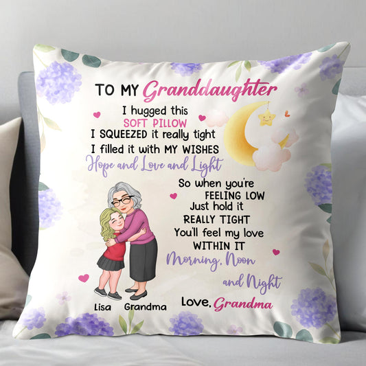 To My Granddaughter, Heartwarming Message With Flowers And Moon