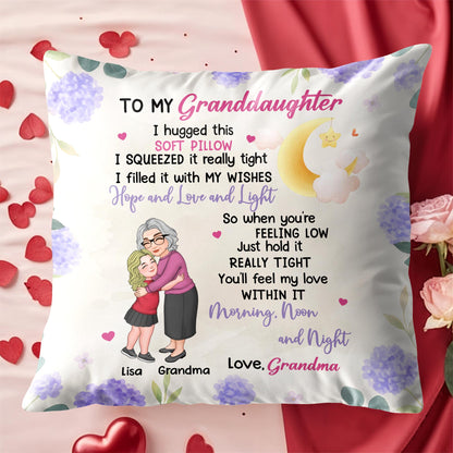 To My Granddaughter, Heartwarming Message With Flowers And Moon