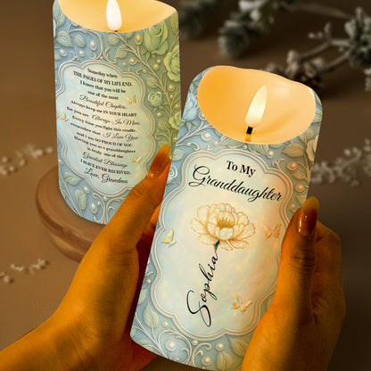 Always In My Heart Beautiful Chapters Granddaughter - Personalized Custom LED Candle - GDT572_LECA