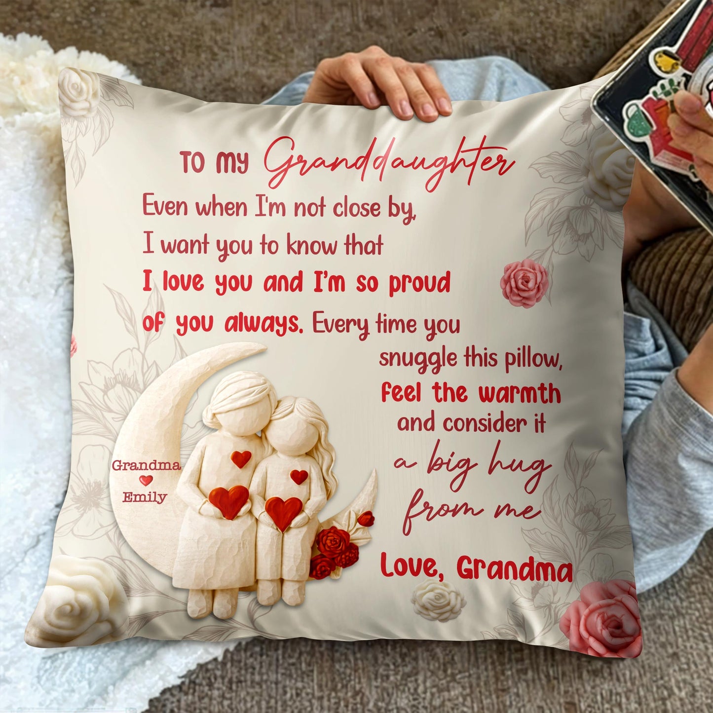 To My Granddaughter Feel The Warmth Moon And Roses