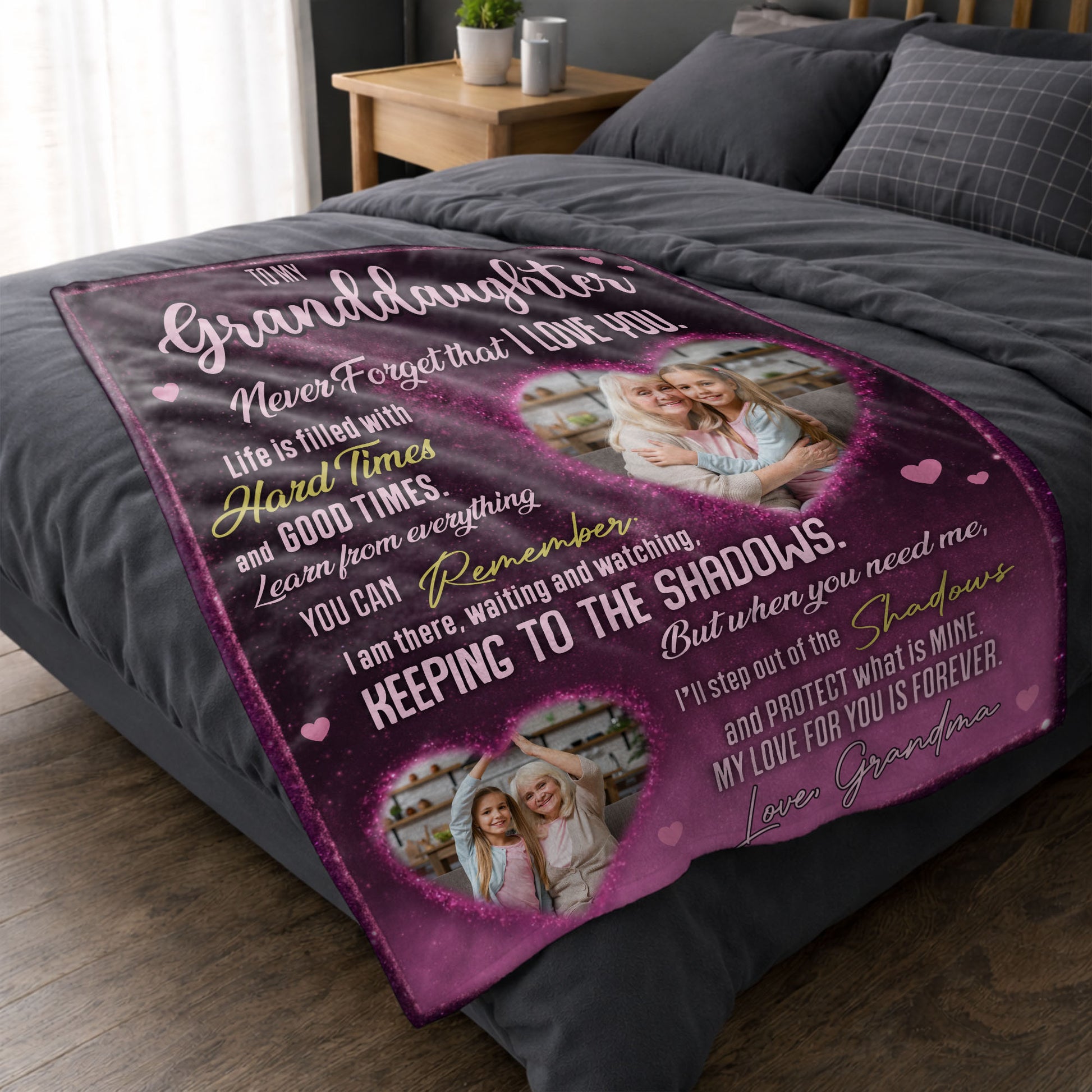 To My Granddaughter, Never Forget That I Love You, Hearts