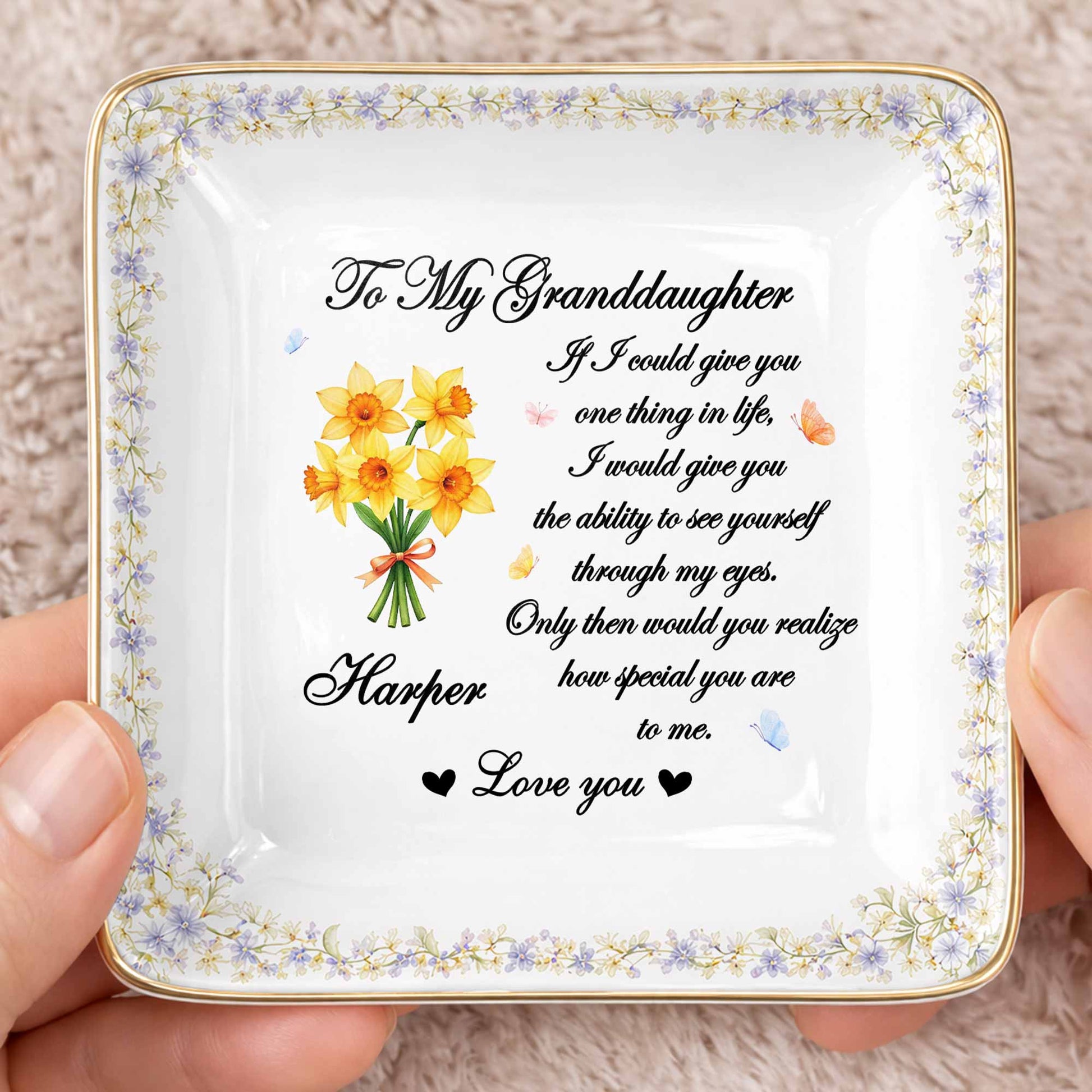 To My Granddaughter If I Could Give You One Thing Purple Flowers