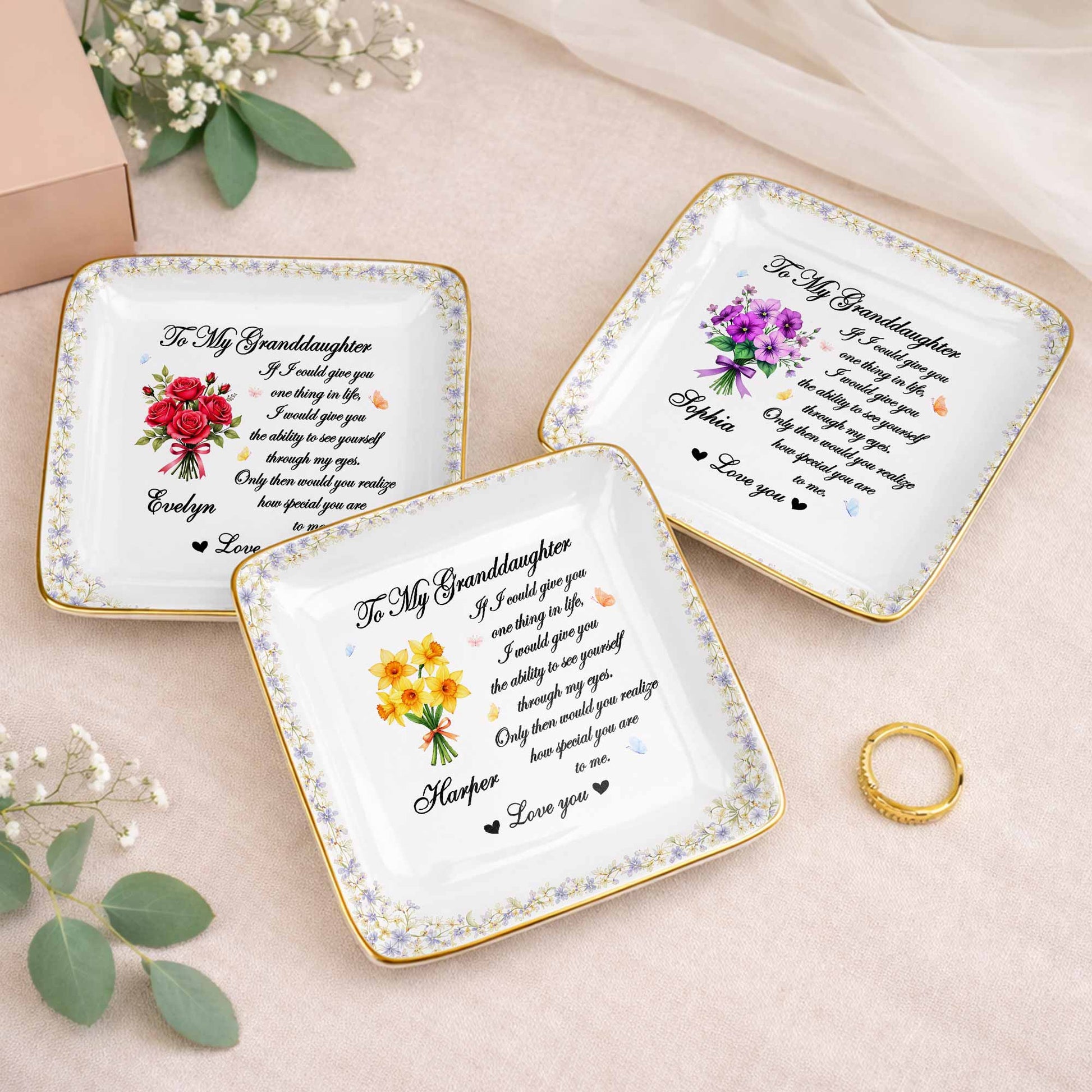 To My Granddaughter If I Could Give You One Thing Purple Flowers