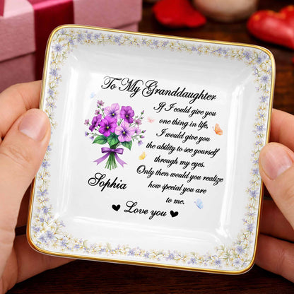 To My Granddaughter If I Could Give You One Thing Purple Flowers