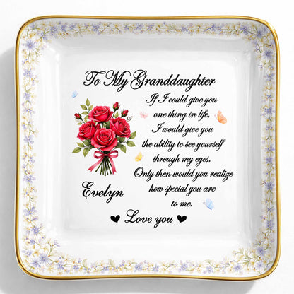 To My Granddaughter If I Could Give You One Thing Purple Flowers