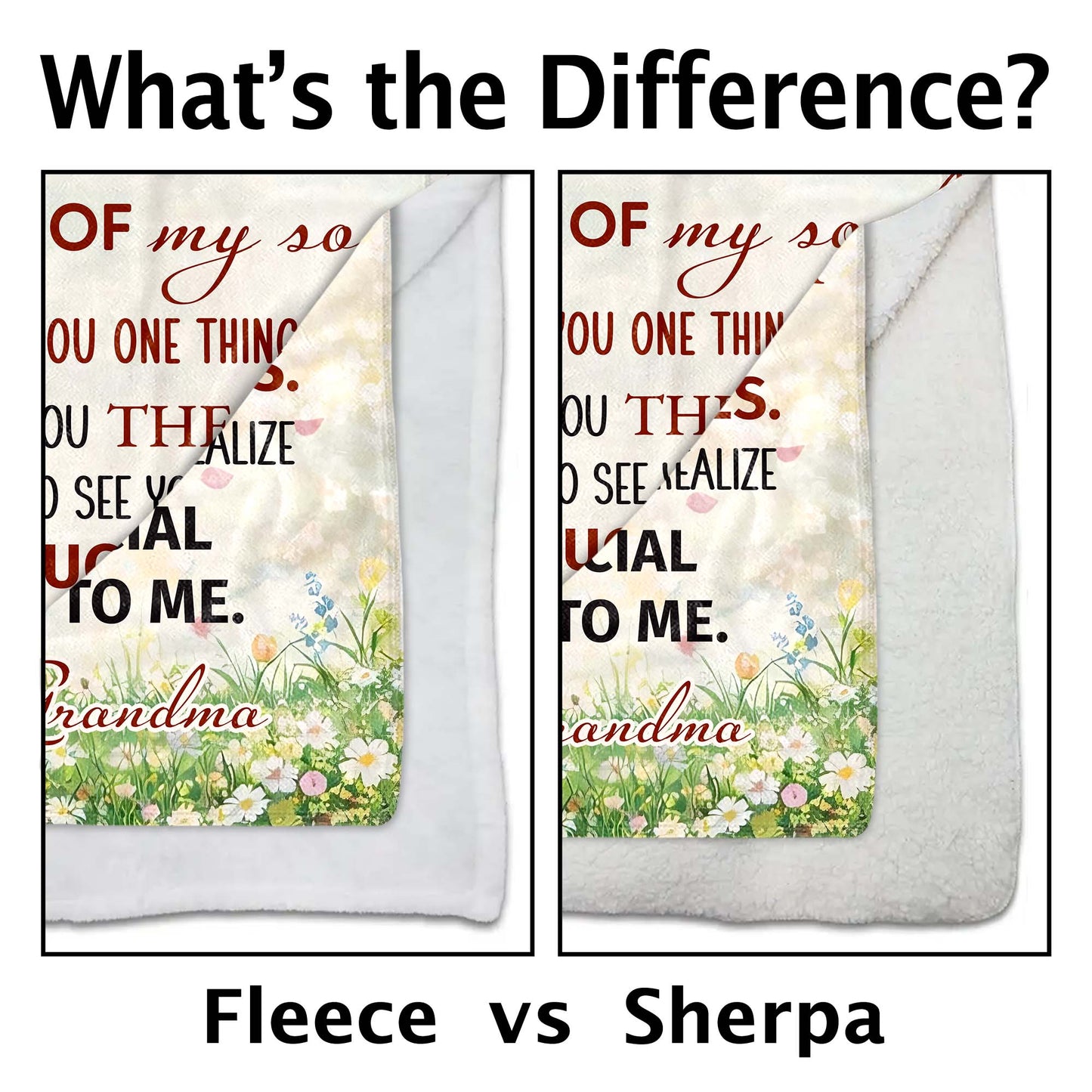 To My Granddaughter, Once Upon A Time, Glasses And Flowers - Personalized Custom Blanket - GDT577_BLK