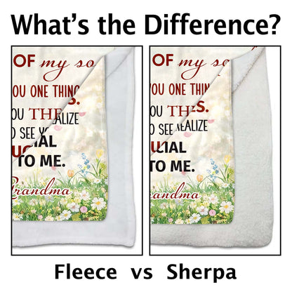 To My Granddaughter, Once Upon A Time, Glasses And Flowers - Personalized Custom Blanket - GDT577_BLK