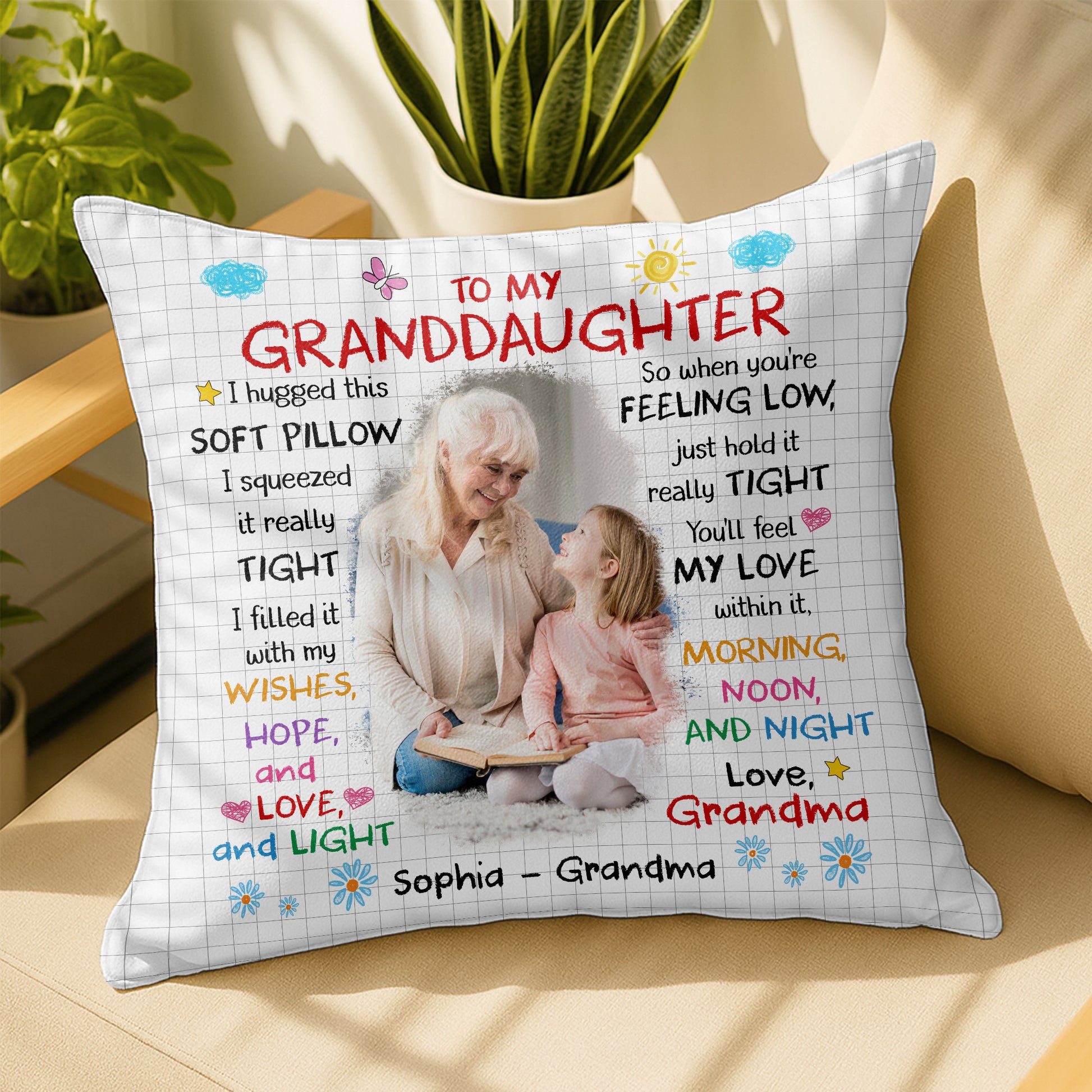 To My Granddaughter, A Soft Pillow Filled With Love