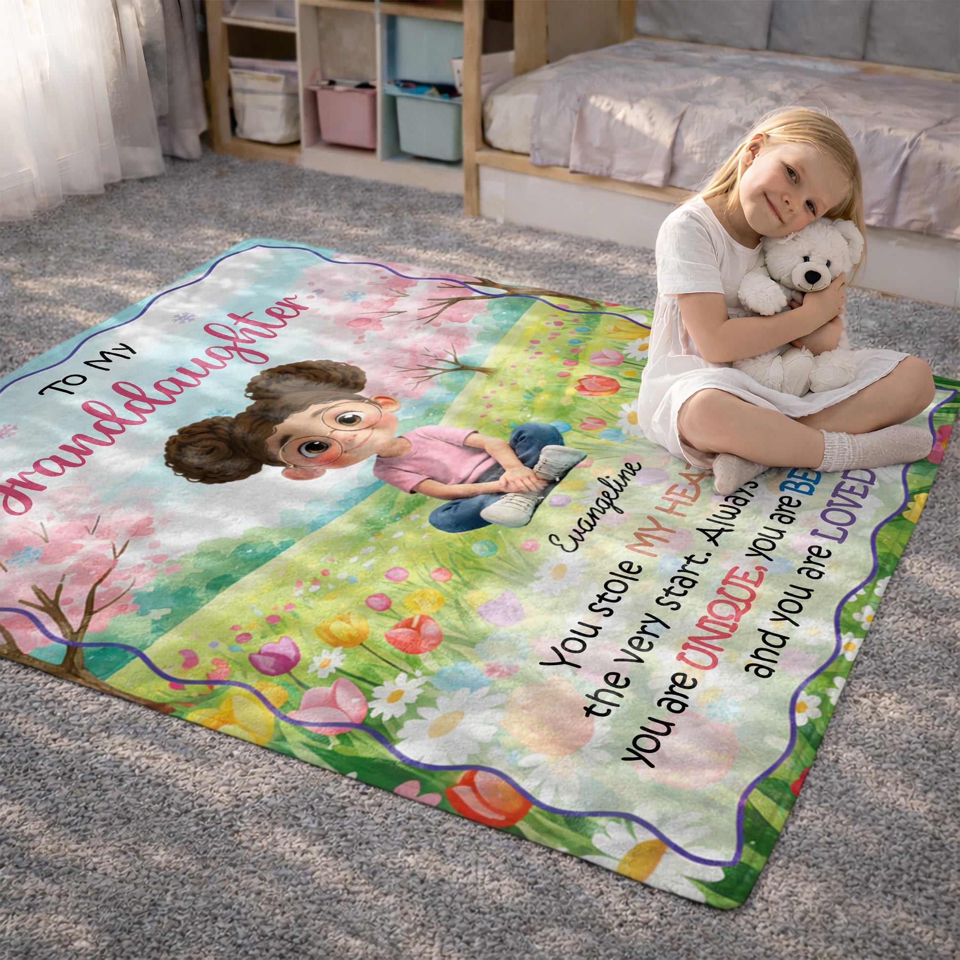 To My Granddaughter, Always Remember You Are Loved, Flowers And Trees