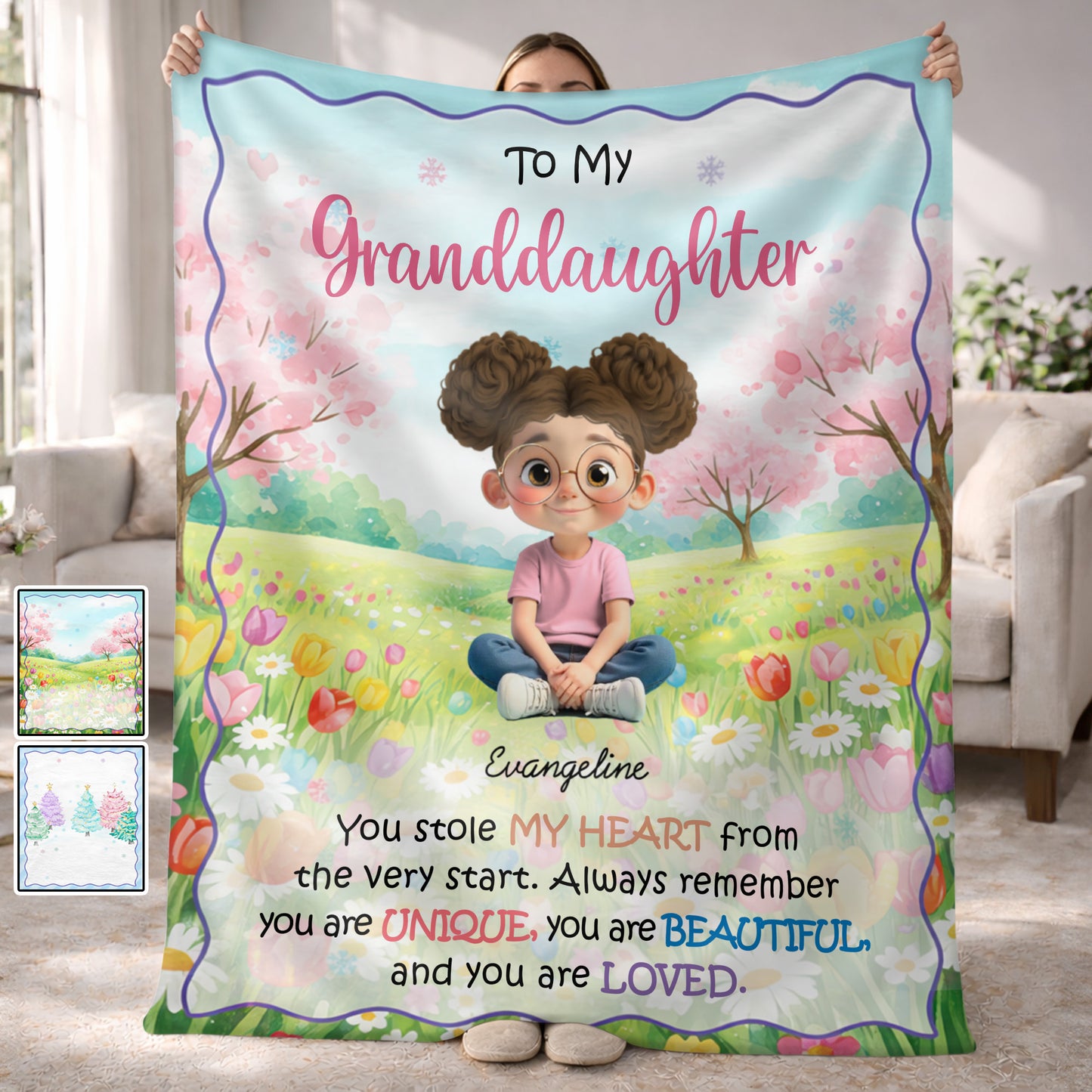 To My Granddaughter, Always Remember You Are Loved, Flowers And Trees