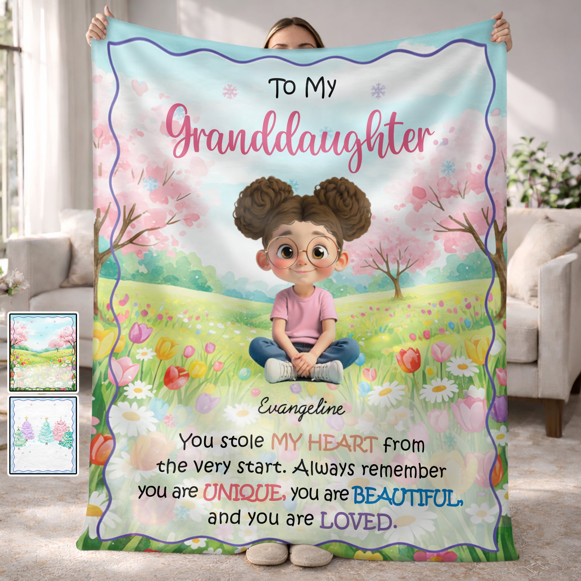 To My Granddaughter, Always Remember You Are Loved, Flowers And Trees