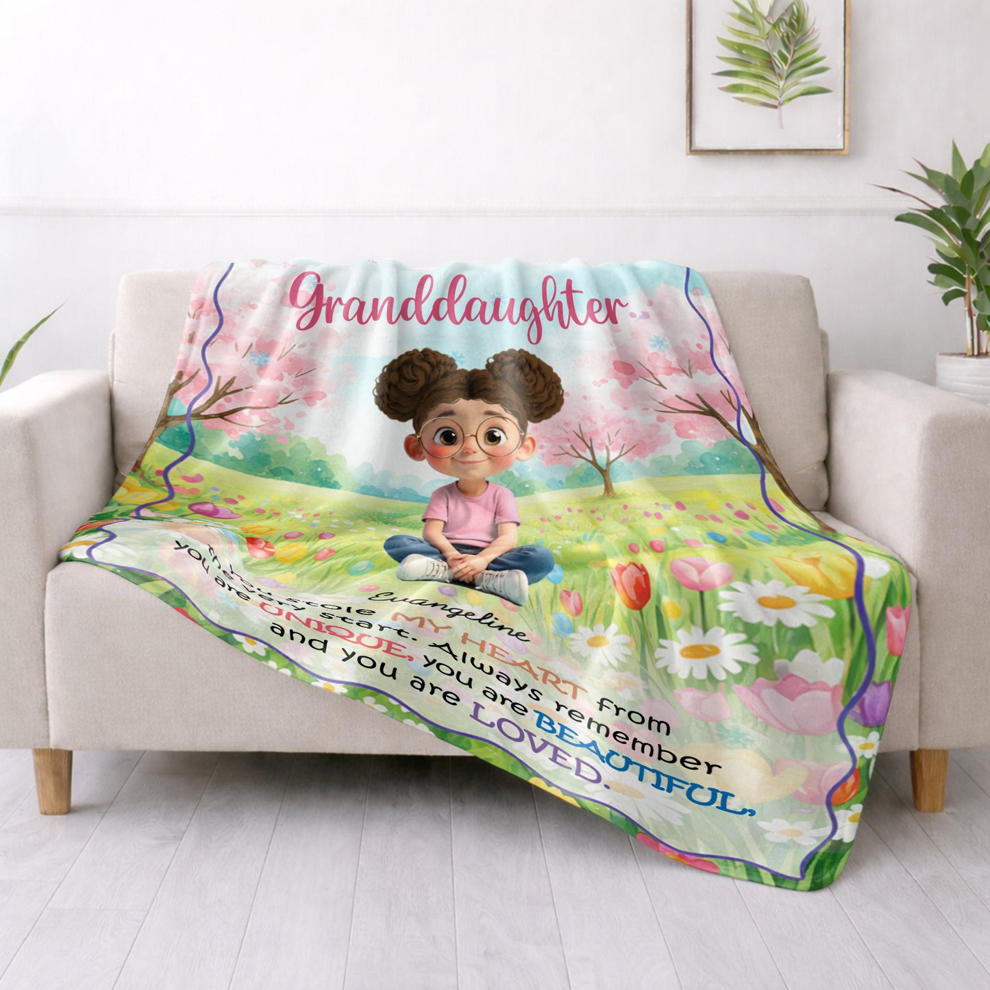 To My Granddaughter, Always Remember You Are Loved, Flowers And Trees