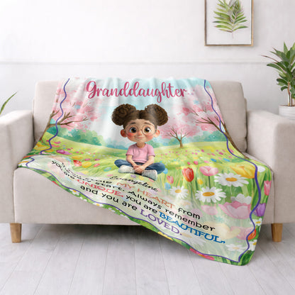 To My Granddaughter, Always Remember You Are Loved, Flowers And Trees