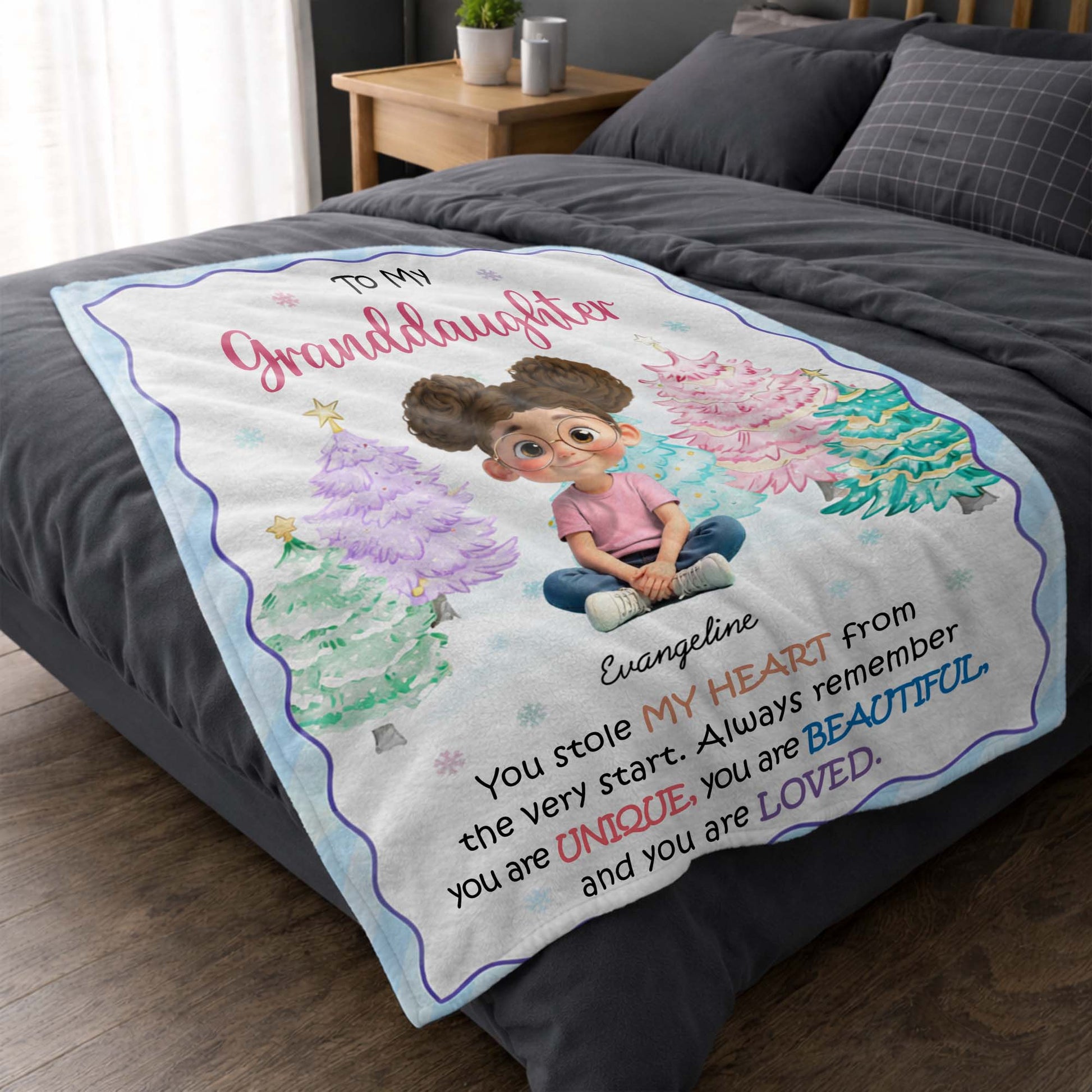 To My Granddaughter, Always Remember You Are Loved, Flowers And Trees