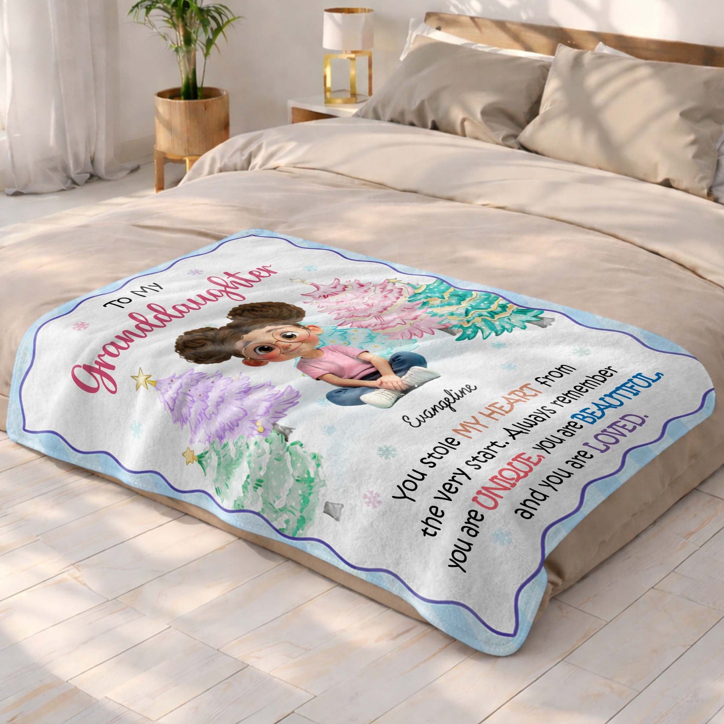 To My Granddaughter, Always Remember You Are Loved, Flowers And Trees