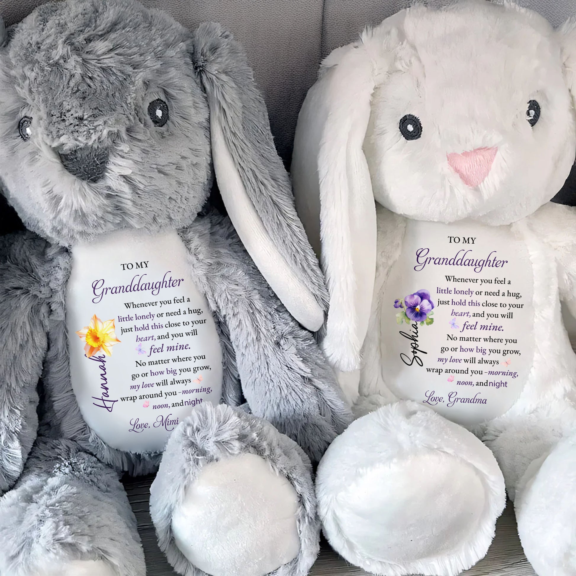 To My Granddaughter, Love Wrapped In A Stuffed Bunny