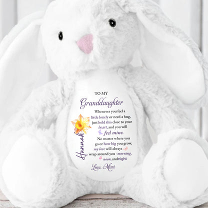 To My Granddaughter, Love Wrapped In A Stuffed Bunny