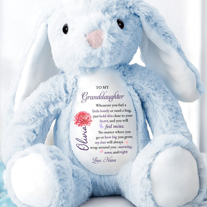 To My Granddaughter, Love Wrapped In A Stuffed Bunny