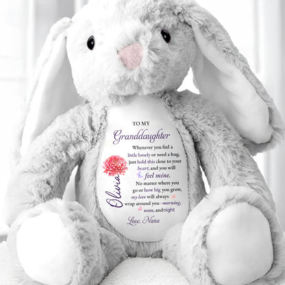 To My Granddaughter, Love Wrapped In A Stuffed Bunny