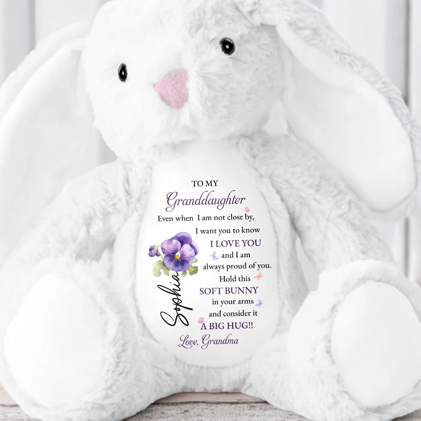 To My Granddaughter, Soft Bunny in Your Arms