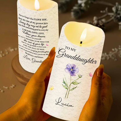 To My Granddaughter Never Forget That I Love You Flowers