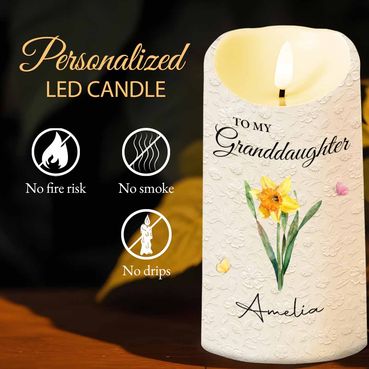 To My Granddaughter Never Forget That I Love You Flowers