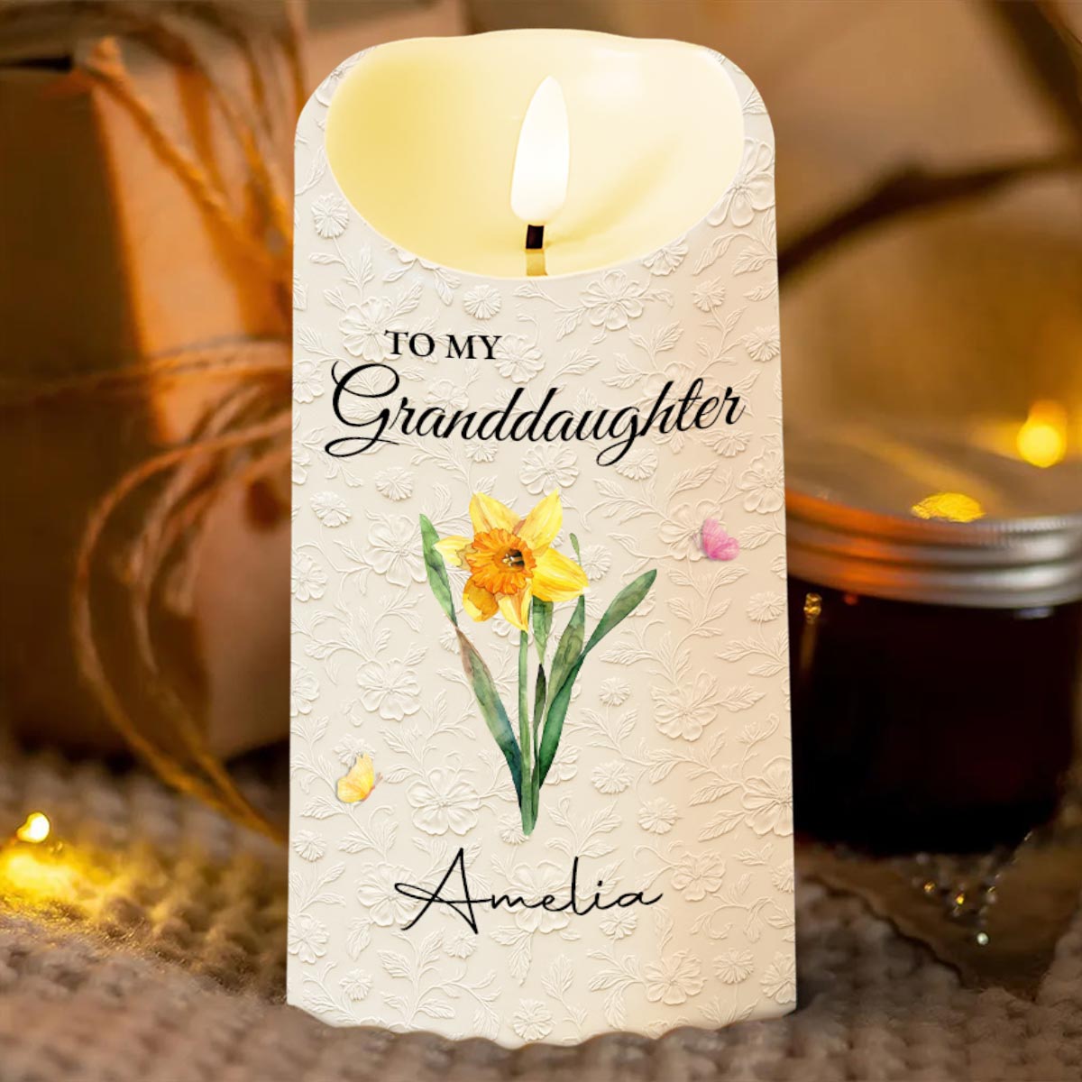 To My Granddaughter Never Forget That I Love You Flowers